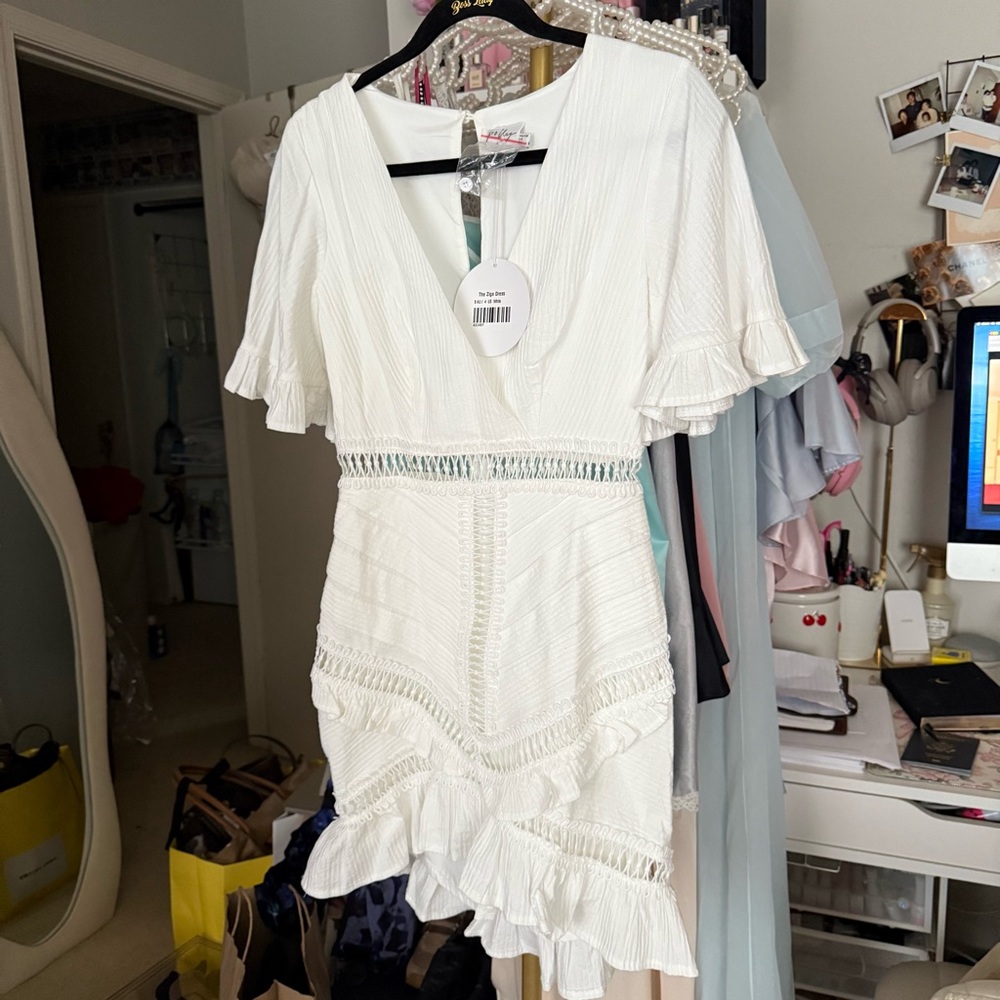 Princess Polly Elegant White Ruffle Dress